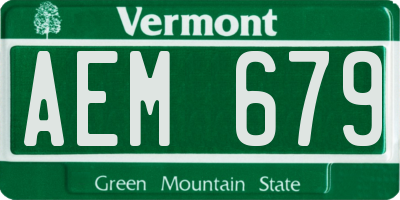 VT license plate AEM679