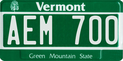 VT license plate AEM700