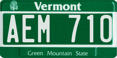 VT license plate AEM710