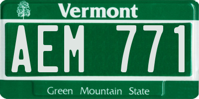 VT license plate AEM771