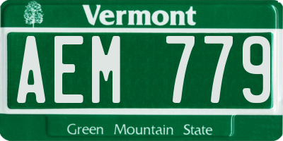 VT license plate AEM779