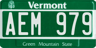 VT license plate AEM979