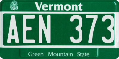 VT license plate AEN373