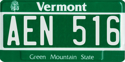 VT license plate AEN516