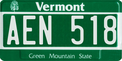 VT license plate AEN518