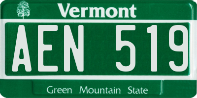 VT license plate AEN519