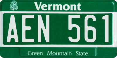 VT license plate AEN561
