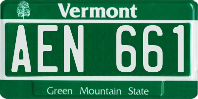 VT license plate AEN661