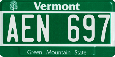 VT license plate AEN697