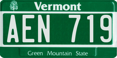 VT license plate AEN719