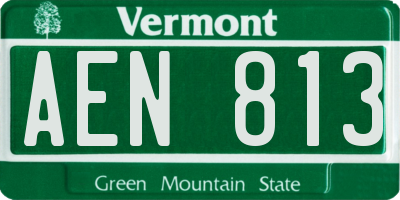 VT license plate AEN813