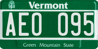 VT license plate AEO095