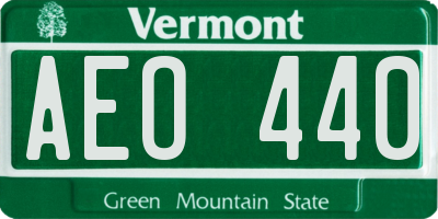 VT license plate AEO440