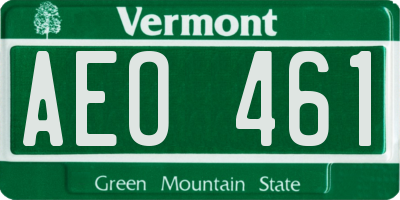 VT license plate AEO461