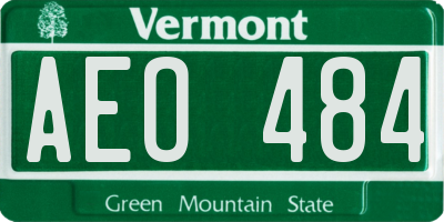 VT license plate AEO484