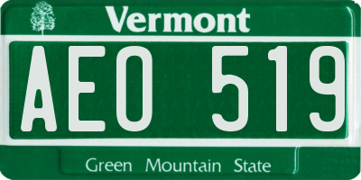 VT license plate AEO519