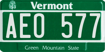 VT license plate AEO577