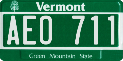 VT license plate AEO711