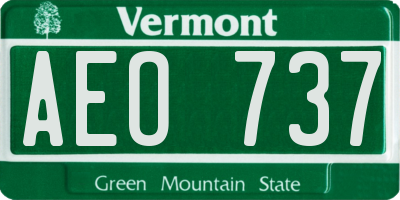 VT license plate AEO737