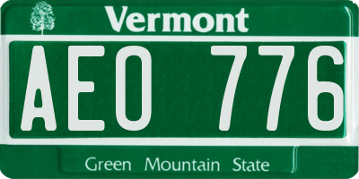 VT license plate AEO776