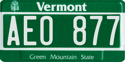 VT license plate AEO877