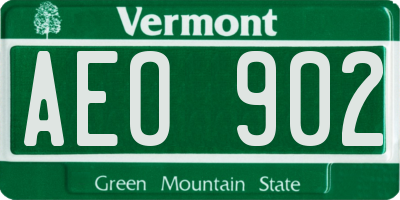 VT license plate AEO902