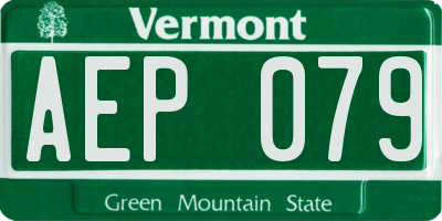 VT license plate AEP079