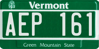 VT license plate AEP161