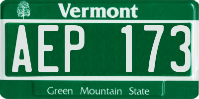 VT license plate AEP173
