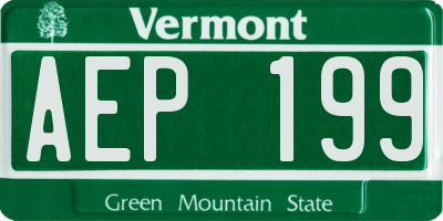 VT license plate AEP199
