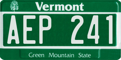 VT license plate AEP241