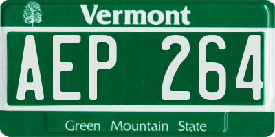 VT license plate AEP264
