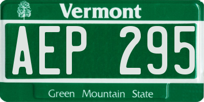 VT license plate AEP295