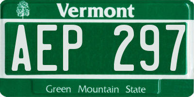 VT license plate AEP297