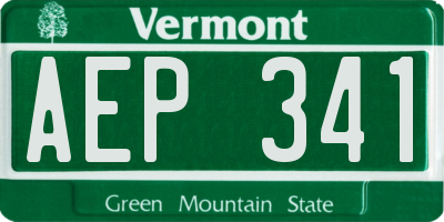 VT license plate AEP341