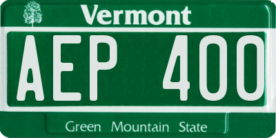 VT license plate AEP400