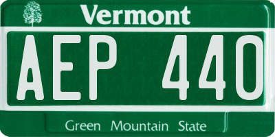 VT license plate AEP440