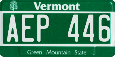 VT license plate AEP446