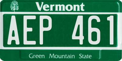 VT license plate AEP461