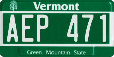VT license plate AEP471