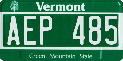 VT license plate AEP485