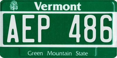 VT license plate AEP486