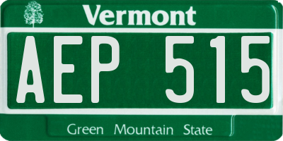 VT license plate AEP515