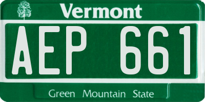 VT license plate AEP661