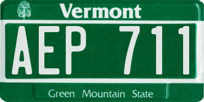 VT license plate AEP711
