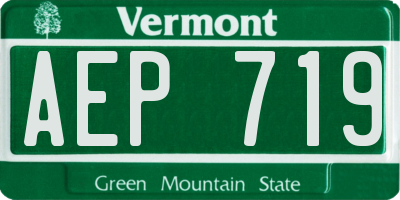 VT license plate AEP719