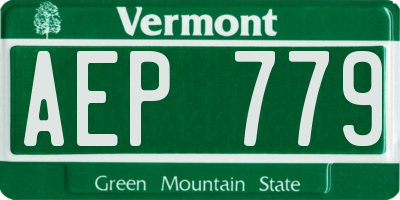 VT license plate AEP779