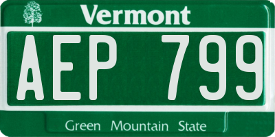 VT license plate AEP799