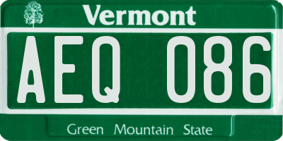 VT license plate AEQ086