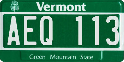 VT license plate AEQ113